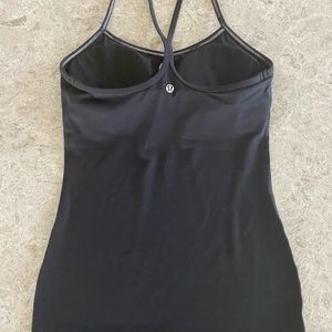 Lululemon athletics Flow Y Tank, black, size 6.